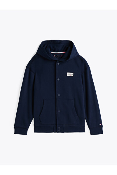 Tommy Hilfiger Boys Dark Night Navy 1985 Collection Snap-Button Hoodie