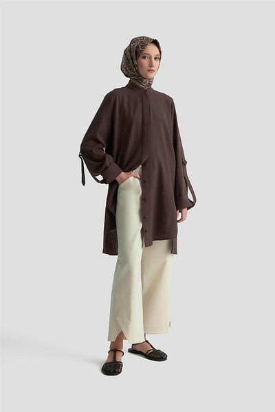 Armine Accessory Detailed Tunic 25Kd1103 Bitter Brown
