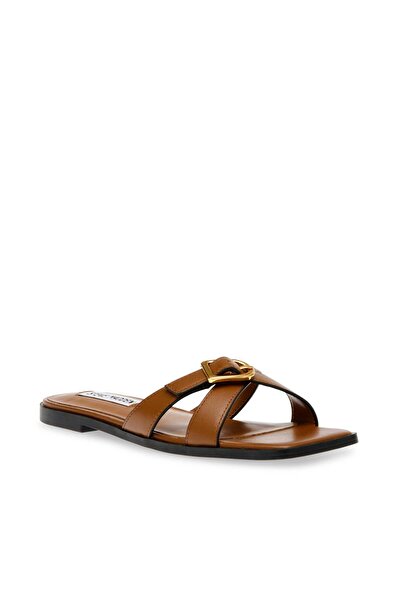 Steve Madden Womens Heartfelt Dark Brown Flat Sandals