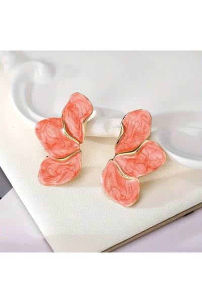 Dodemert Home Glaze Covered Flower Earrings (Stainless Steel-