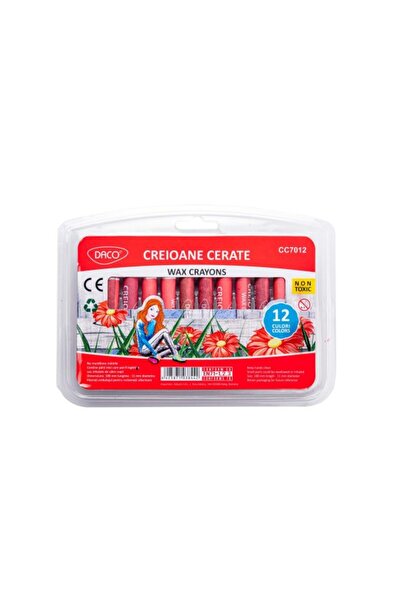 daço Χρωματιστά Κραγιόν, Υλικό Κερί, Μέγεθος 10x1.1 εκ., 12 τεμ.