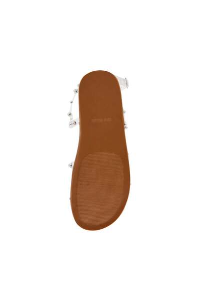 Steve Madden Womens Stormie Clear Flat Sandals