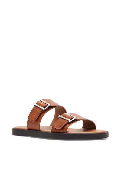 Steve Madden Mens Gritty Tan Leather Arabic Sandals