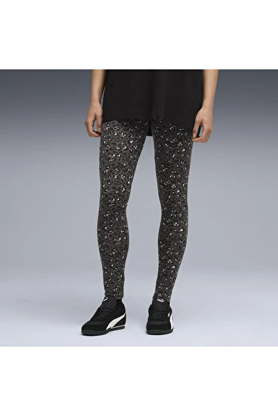 Puma ESS GRAPHIC Animal Leggings Μαύρο Γυναικείο Κολάν