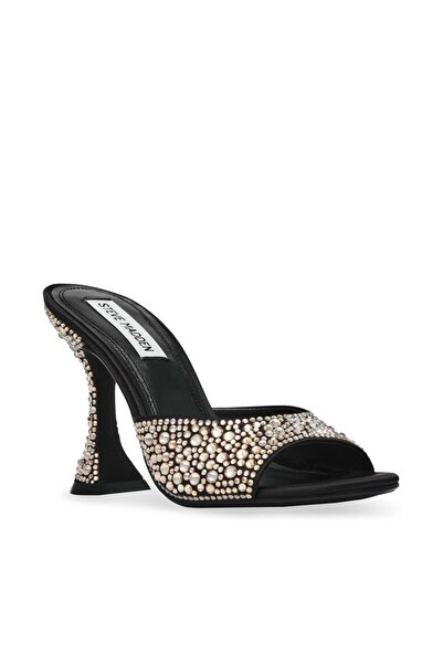 Steve Madden Womens Alejandra-S Black/Silver Heels