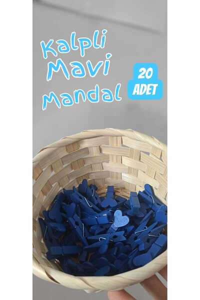 hobidaşım 20’li Mavi Ahşap Mandal Seti – Hobi, Dekor ve DIY Çalışmaları