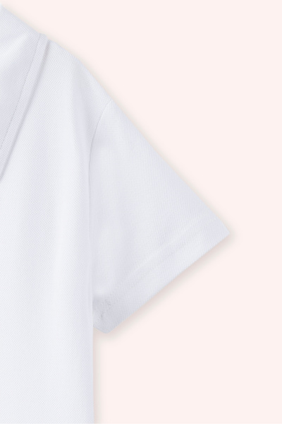Panço Unisex Çocuk Beyaz Polo Yaka Tişört