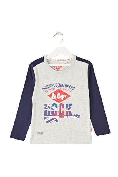 Lee Cooper Long sleeve t-shirt, 100% cotton, grey, Rock, Lee Cooper