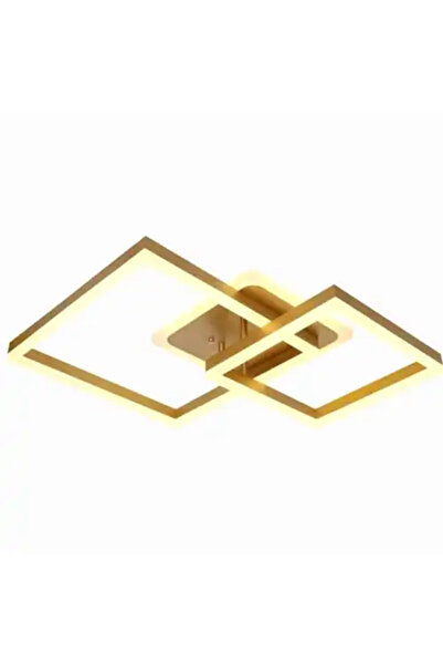 LED CONCEPT Lustra LED cu 3 tipuri de lumina si telecomanda, aurie, asimetric...