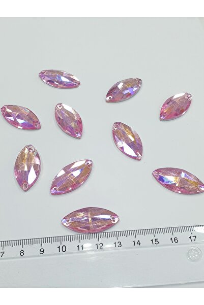 CRYSTALSHOP Пъг Стоун - 15*32 мм Шутъл Пинк (24 БРОЯ)