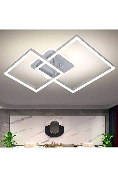 LED CONCEPT Lustra LED cu 3 tipuri de lumina si telecomanda, gri, asimetrica,...