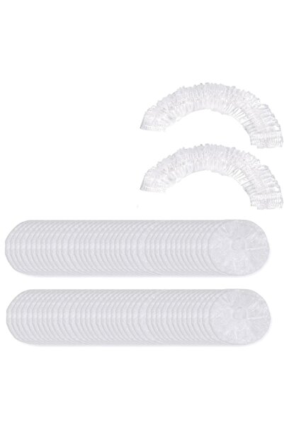 OEM Set of 100 shower caps, PVC, disposable, transparent