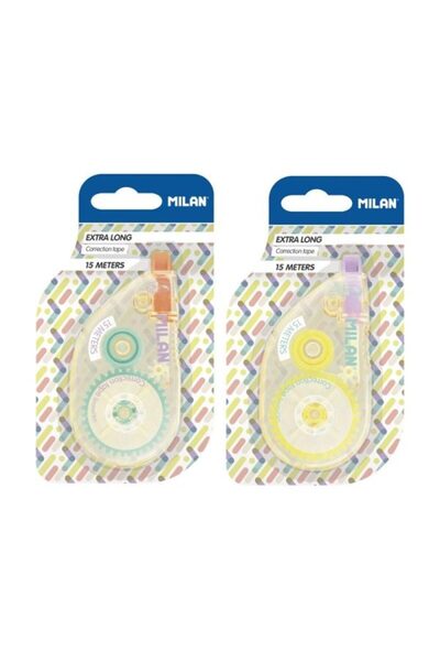 Milan Bandă corectoare Look 2, culoare verde/galben, material plastic, dimensiune 5mmx15m, set 2 buc.