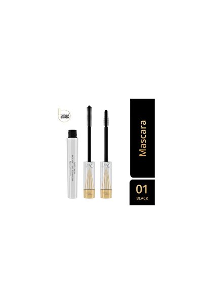 Max Factor Rimel cu doua perii Masterpiece 2in1 Lash Wow, volum si alungire, negru, formula vegan, 5ml
