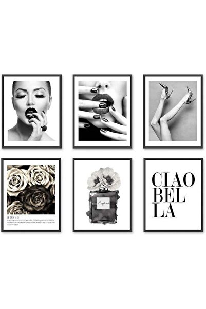 Emoda home Trove YIXIHOMPT Glam Fashion Wall Art ديكور جداري باللونين الأبيض ...