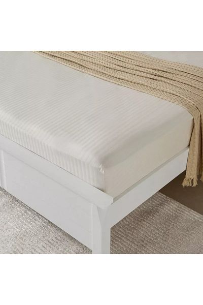 Home Box Hamilton Satin Striped King Fitted Sheet - 180x200+36 cm