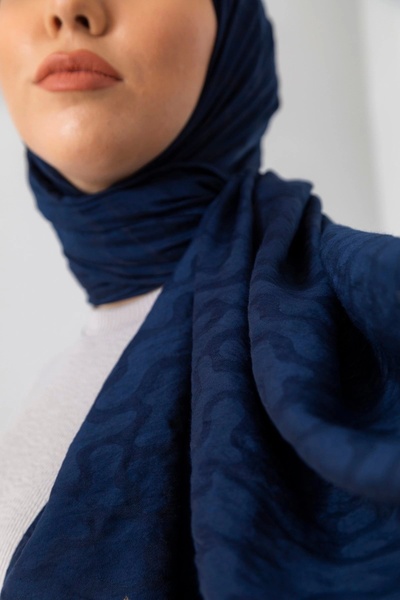 Silk Home Olinda Shawl - Navy Blue