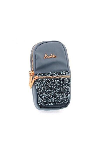 KAUKKO Junior Bag Bright Kalem Çantası Taşlı-Gri K2557