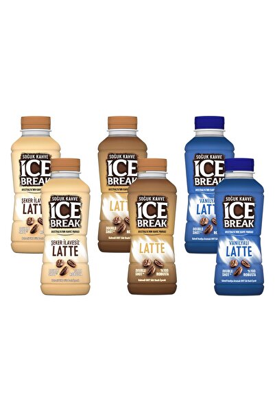 Ülker Ice Break Latte 375 ml 6 li Karma (Latte-Vanilya-Şekersiz Latte)
