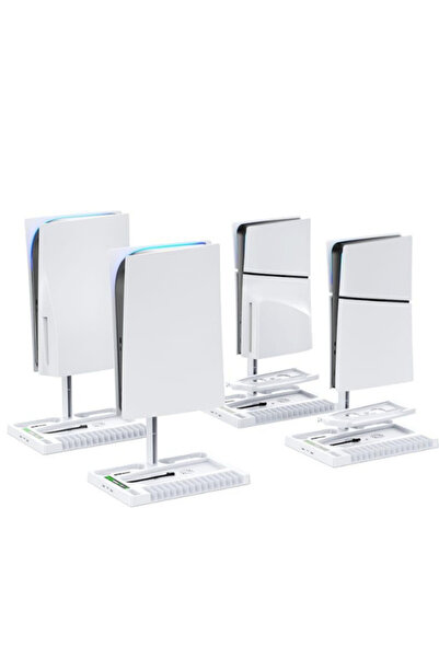 Generic Premium All-in-One Vertical Cooling Stand with Dual Controller Charger for PS5 & PS5 Slim Consoles