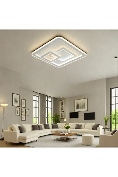 LED CONCEPT LED chandelier with 3 light types and remote control, 99W, dimmable, white
