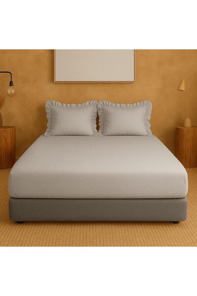 Violacasa Double Ruffled Fitted Sheet Set Private (160X200 and 180X200)