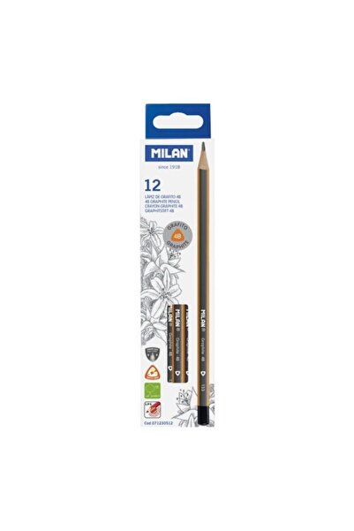 Milan Creioane Grafit 4B, Corp Triunghiular din Lemn, Material Lemn, 1 buc.
