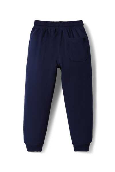 Pine kids Knit Full Length Lounge Pants with Pockets and 76 Print - Grey