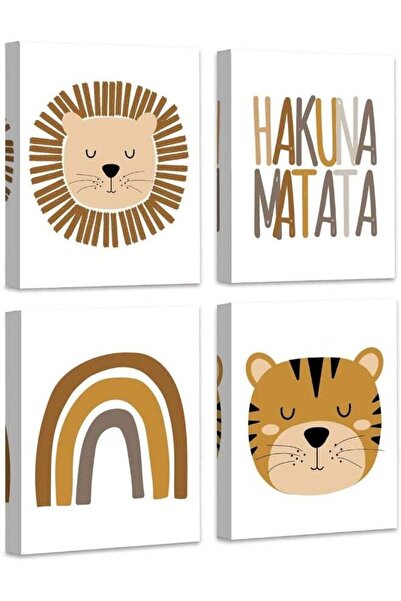 Emoda home Trove ديكور غرفة الطفل بوهو الأسد حيوانات السفاري قوس قزح ديكور جدار الحضانة