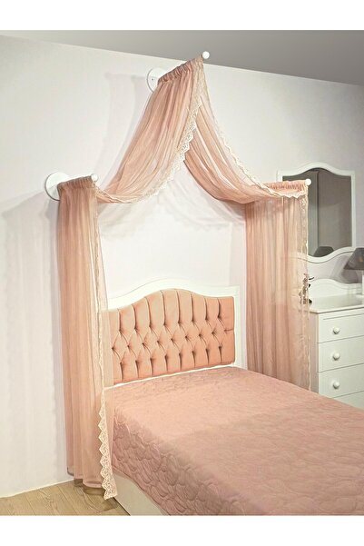 Meltem Duvar Tipi Tek Kişilik Karyola Cibinlik Seti (üçlü aparat + tül)