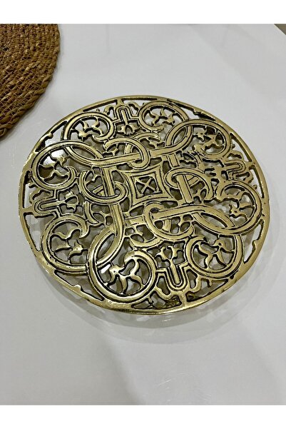 hediye Brass Casting Trivet Handleless Trivet Tea Pot Pot Mat Home Decor Kitchen Utensil Dowery