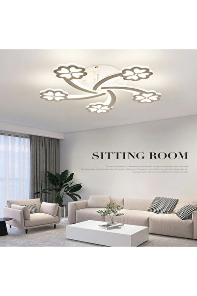 LED CONCEPT LED chandelier with 3 types of light + RGB and remote control, 92+12W, dimmable, white