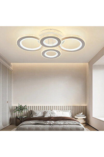 LED CONCEPT LED chandelier with 3 light types and remote control, 192W, dimmable, white