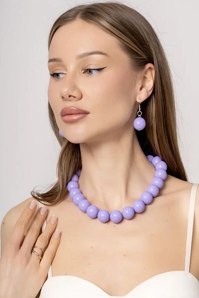 New Obsessions Large Beaded Necklace Earring Set - 20mm Beaded