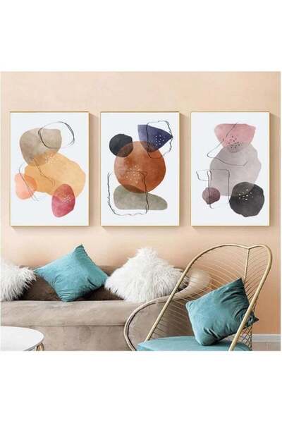 Emoda home Trove لوحة قماشية من إيمودا، فن جداري تجريدي، أشكال هندسية، ملصقات...