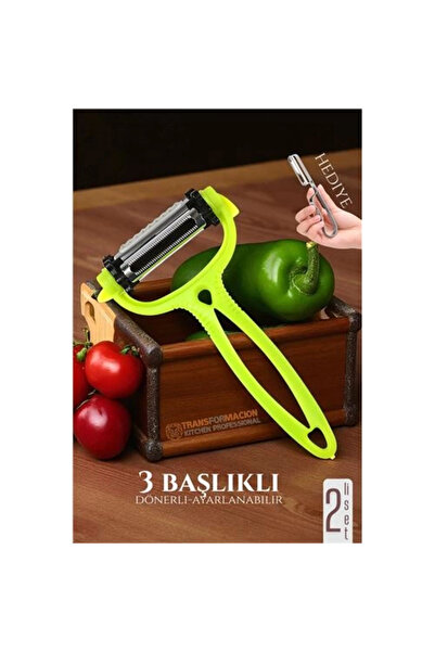 Belle Fusion BFS 3 Bıçaklı Soyacak Seti - Sebze Soyacağı Profesyonel Paslanmaz Çelik 2 li SET