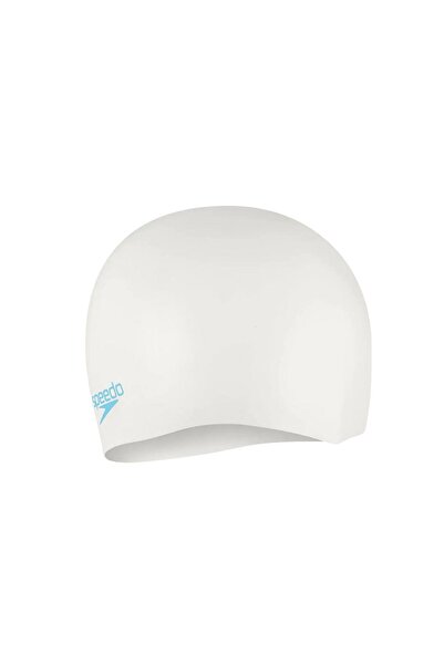 SPEEDO Детска шапка за плуване от плоска формована силиконова материя, бяла, 8-7099017621