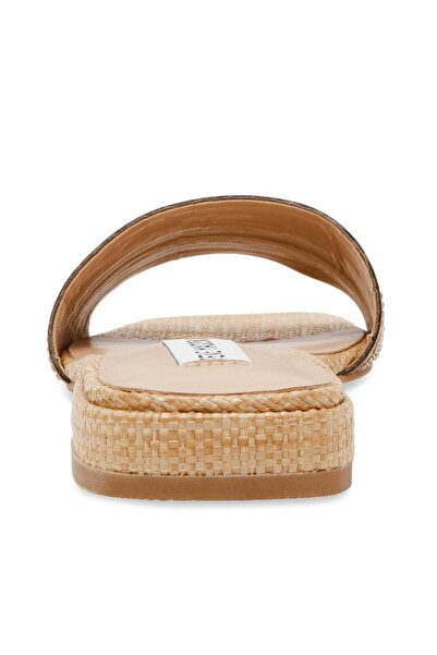 Steve Madden Womens Stopper Rose Gold Flat Sandals