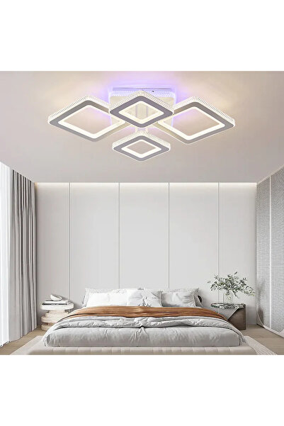 LED CONCEPT LED chandelier with 3 light types and remote control, 234W, dimmable, white