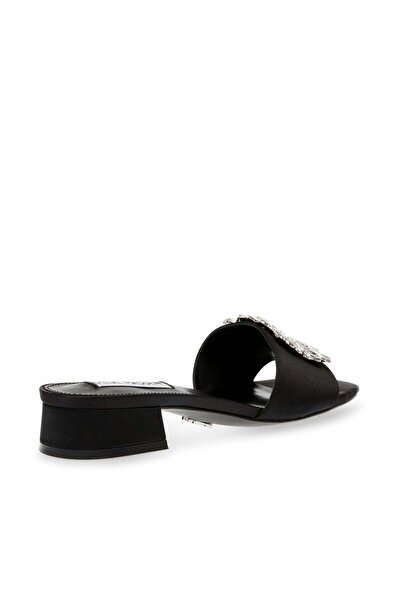 Steve Madden Womens Aleah Black Satin Heels