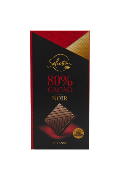 Crf Select Ciocolata neagra Carrefour Selection cu 80% cacao 80g
