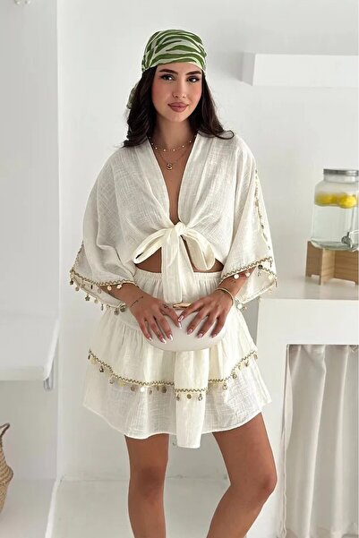 AsprinFashion Pull Skirt Tie-Blue