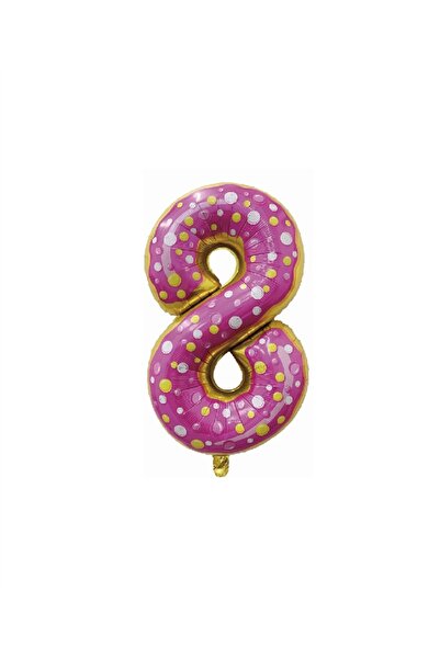 SDX Market Balon folie metalică, Numărul 8, 80 cm, Multicolor