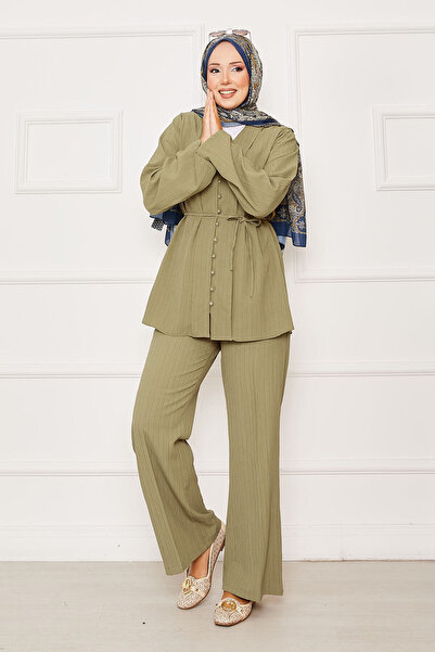 EBRUTESETTÜR Seyyar Kuşaklı Brit Düğmeli İkili Takım