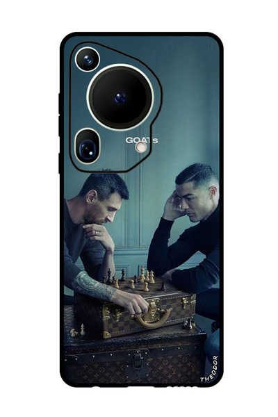 Theodor جراب واقٍ مضاد للخدش والصدمات لهاتف هواوي بيورا 70 ألترا، شطرنج ميسي ...