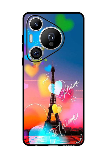 Theodor جراب واقٍ مضاد للخدش والصدمات لهاتف هواوي بيورا 70 برو، لوف باريس