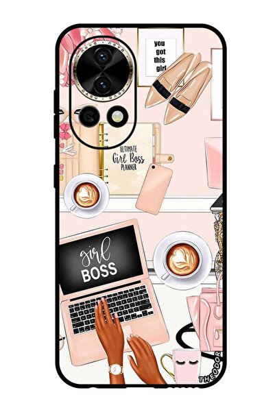 Theodor جراب واقٍ مضاد للخدش والصدمات لهاتف هواوي نوفا 12 برو - منتج Girl Boss