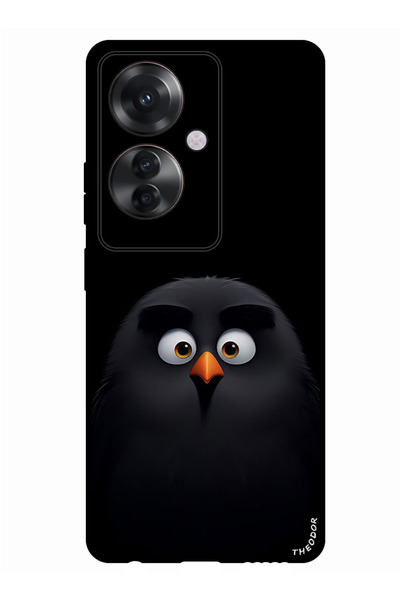 Theodor جراب واقٍ مضاد للخدش والصدمات لهاتف Oppo F25 Pro بتصميم طائر غاضب لطيف