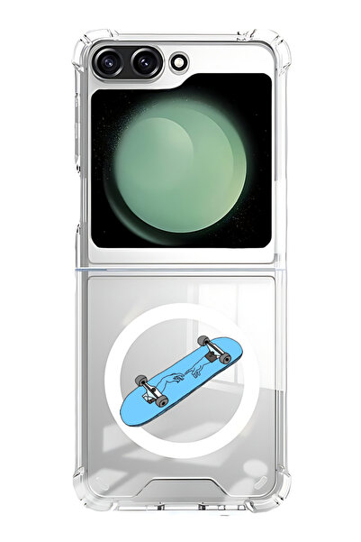 Theodor غلاف لهاتف Samsung Galaxy Z Flip 6 متوافق مع MagSafe، غطاء ممتص للصدم...