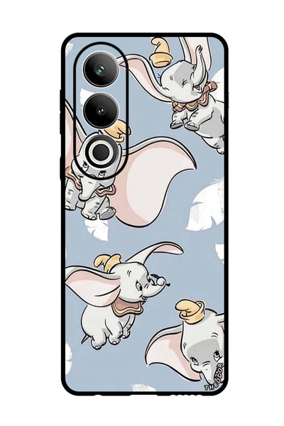 Theodor جراب واقٍ مضاد للخدش والصدمات لهاتف OnePlus Ace 3V بتصميم فيل صغير طائر